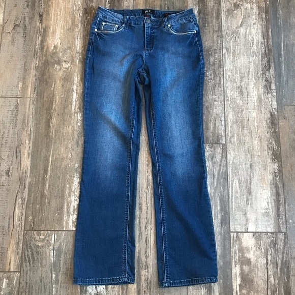 Earl Jeans Bling Back Flap Pocket Stretch Denim Bootcut Jeans Size 10 - Picture 4 of 10